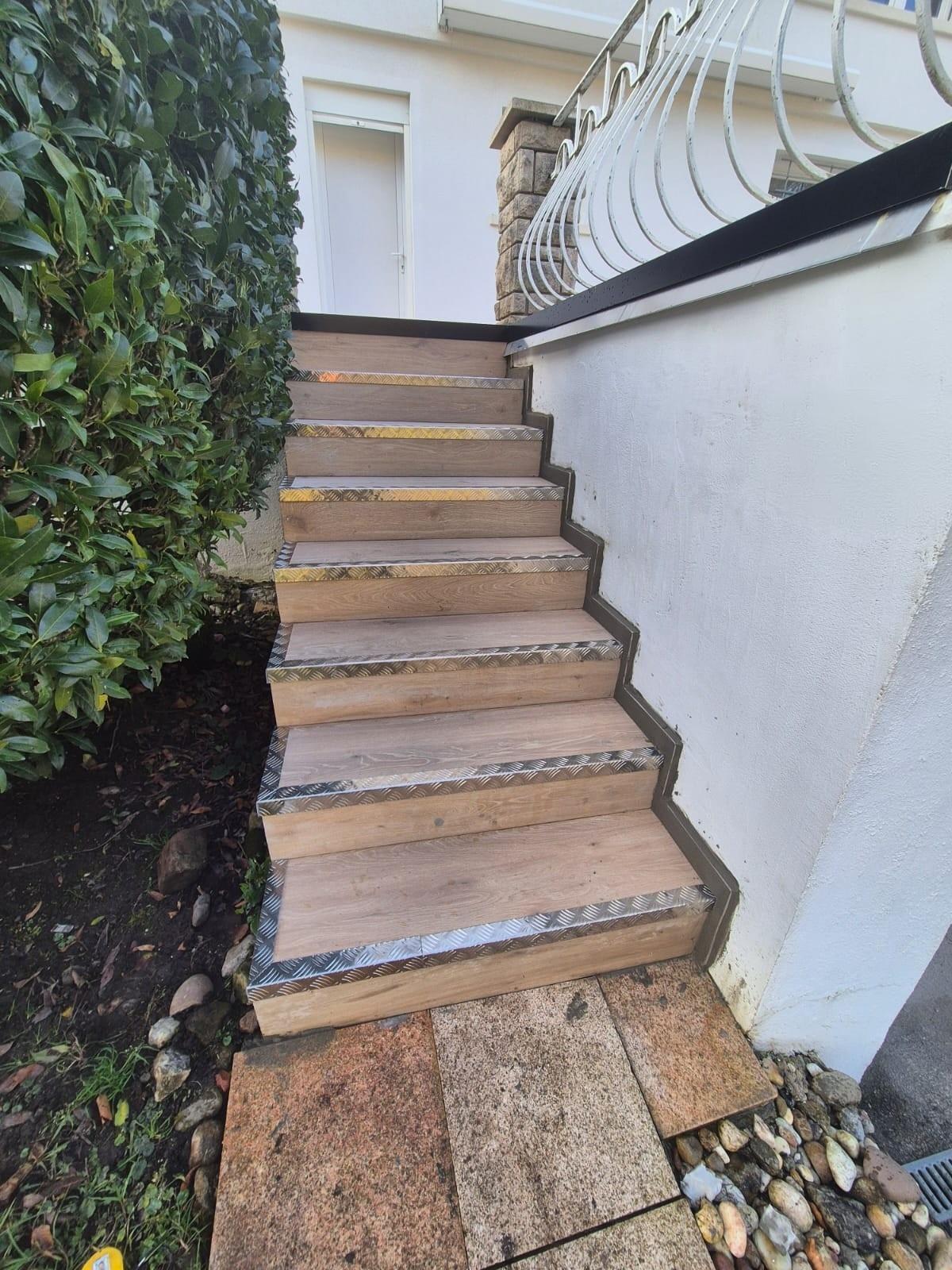 finition sur escalier