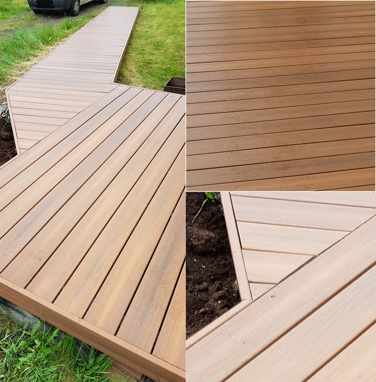Terrasse en lames composites